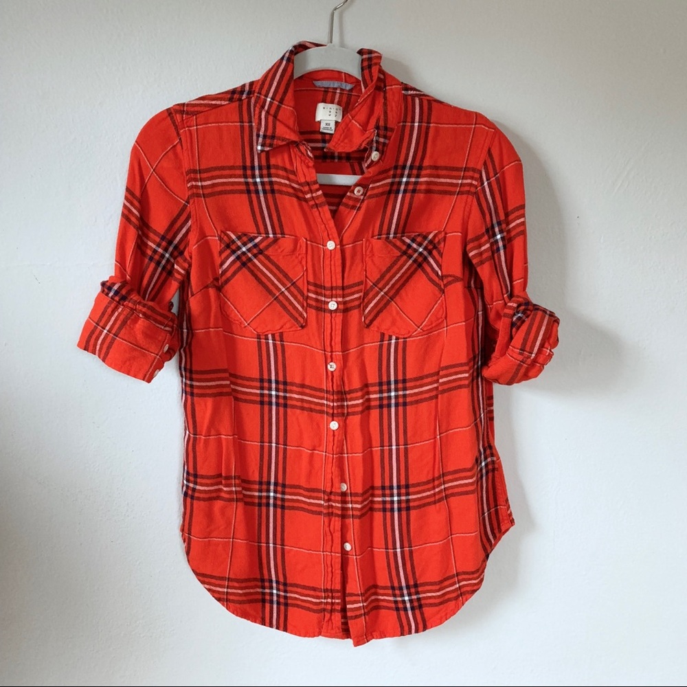 A New Day Red Plaid Buttondown